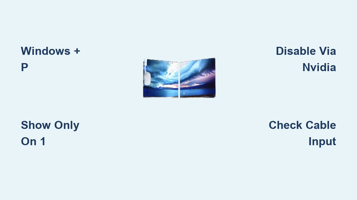 How to Turn Off Second Monitor